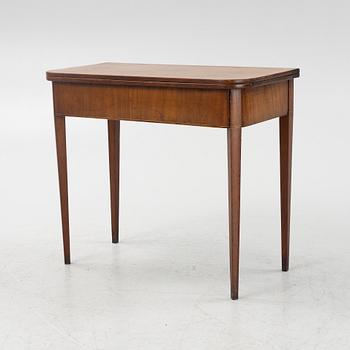 A late Gustavian mahogany card table, early 19th Century.