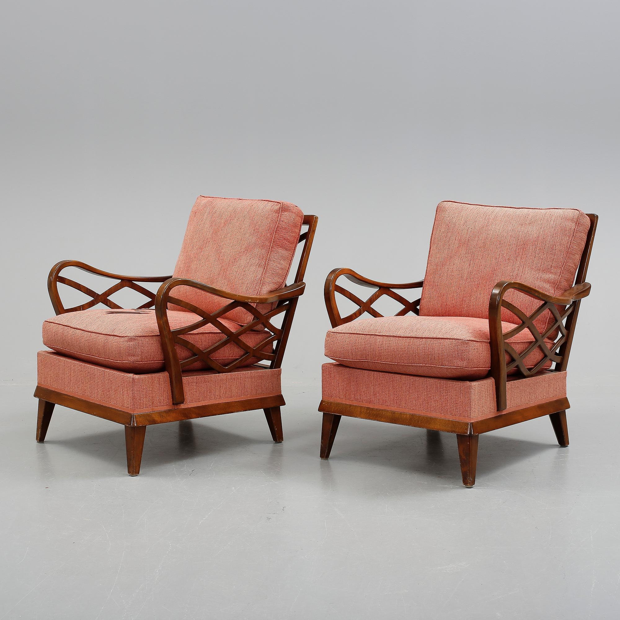 FÅTÖLJER, 2 ST. Bodafors, 1940-tal.