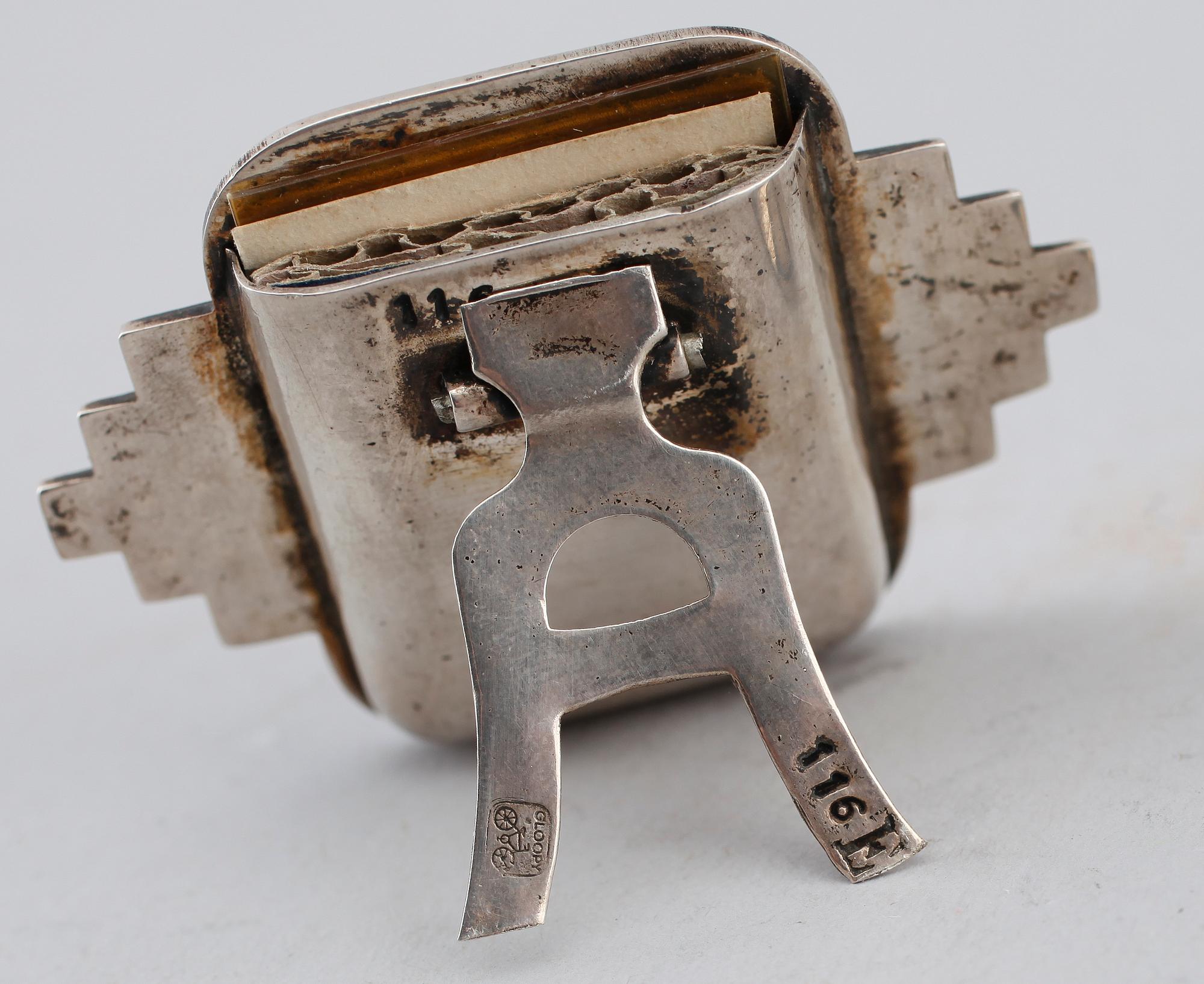 RAM OCH ÖRHÄNGESSTATIV, nysilver, Gloopy, art déco.