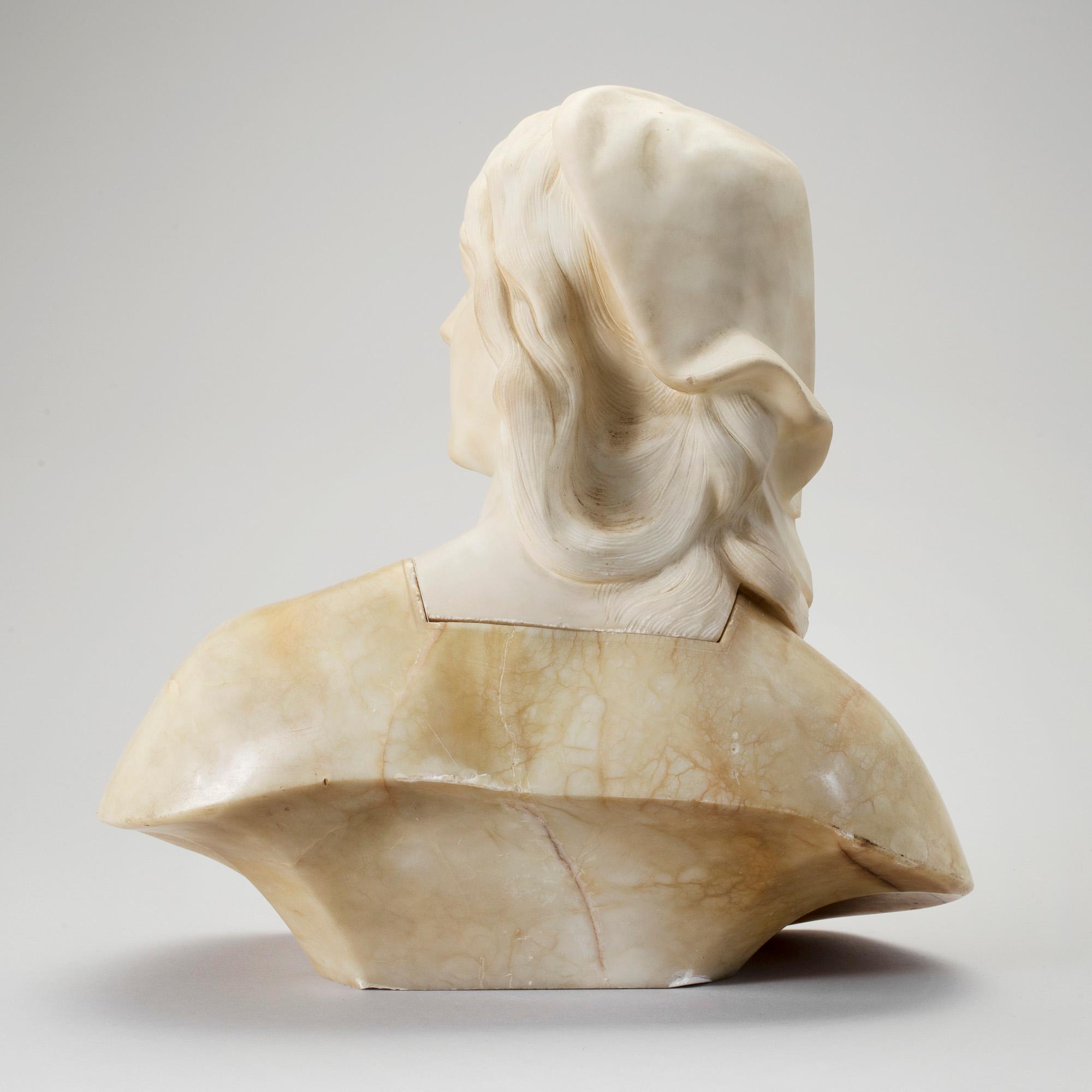 OKÄND KONSTNÄR, alabaster, bär signatur, sannolikt sekelskiftet 1900.