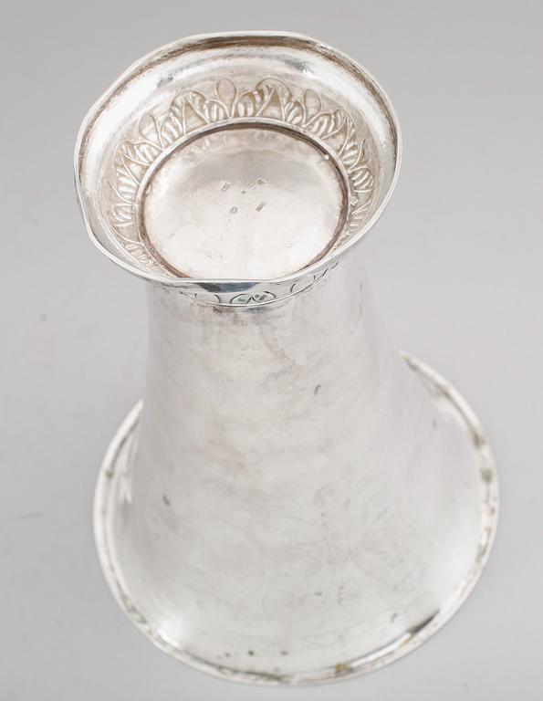 BÄGARE, silver, Per Erik Sundberg, Trosa 1854. Vikt ca 396 gram.