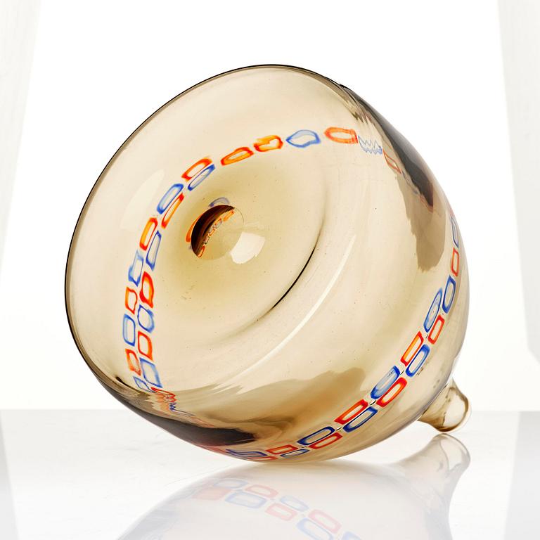 Alessandro Pianon, a murrine glass vase model S-177, Vetreria Vistosi, Murano, Italy, 1960s.