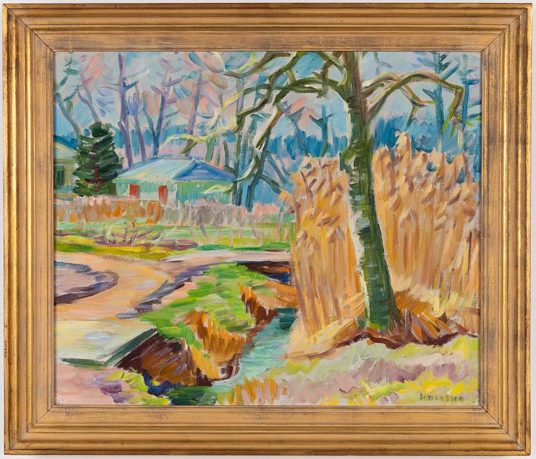 Birger Simonsson, oil on canvas, signed.
