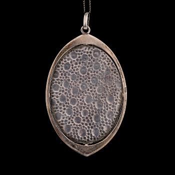 MINIATYR/HÄNGE, gouache, otydligt signerad, 1900-talets första hälft.