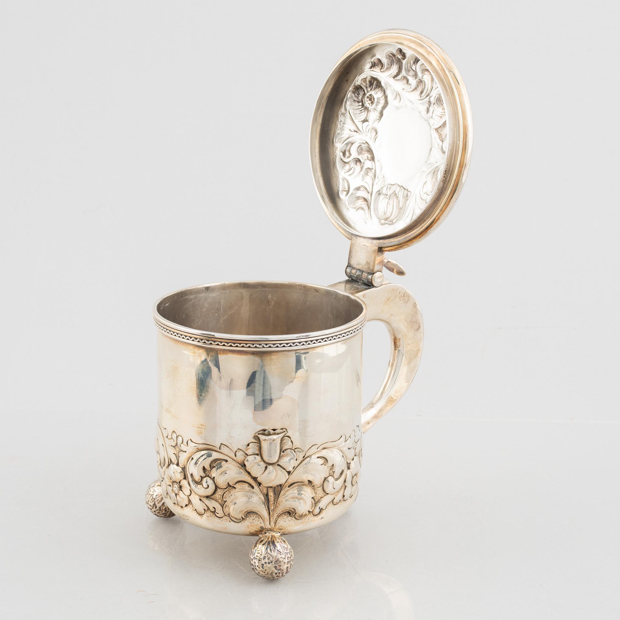 A Swedish silver tankard, mark of GH Markenius, Stockholm 1941.