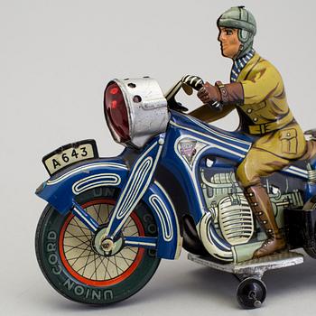 A tinplate Arnold motorcycle, Germany, 1930/40s.