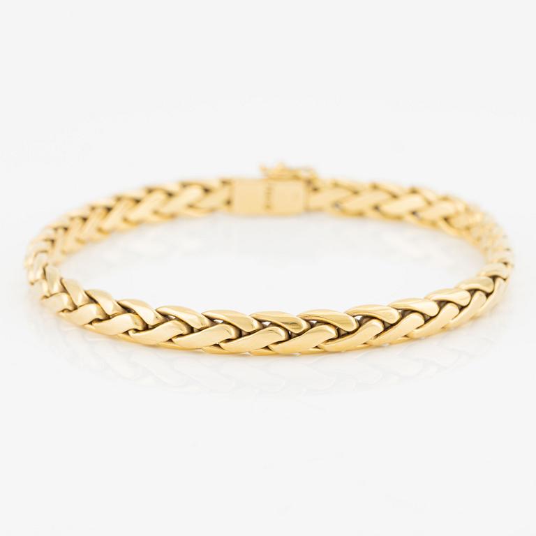 Collier/armband med en rund briljantslipad diamant ca 0.35 ct.