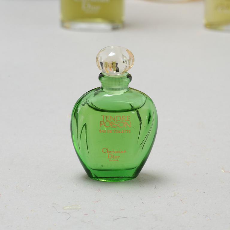 CHRISTIAN DIOR, 12 so called factices and one perfume sample.