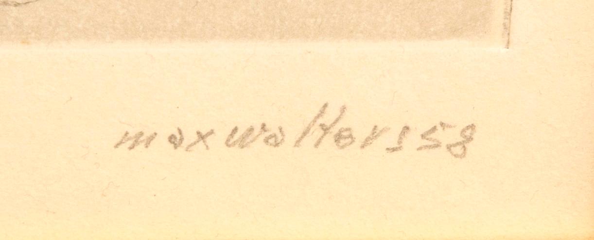 Max Walter Svanberg, torrnål signerad daterad och numrerad 58 8/20.