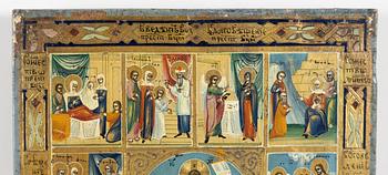 Ikon, Ryssland, 1800-talets slut. Kristi himmelsfärd.