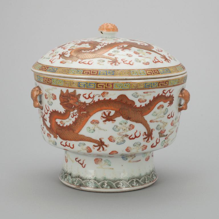 SKÅL MED LOCK, Kina, Guangxu 1875-1908.