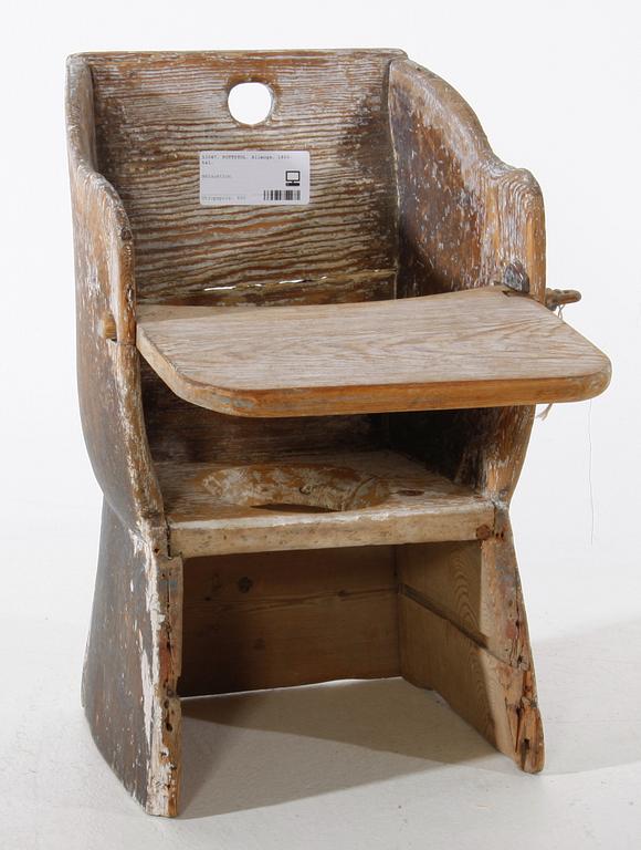 POTTSTOL. Allmoge. 1800-tal.