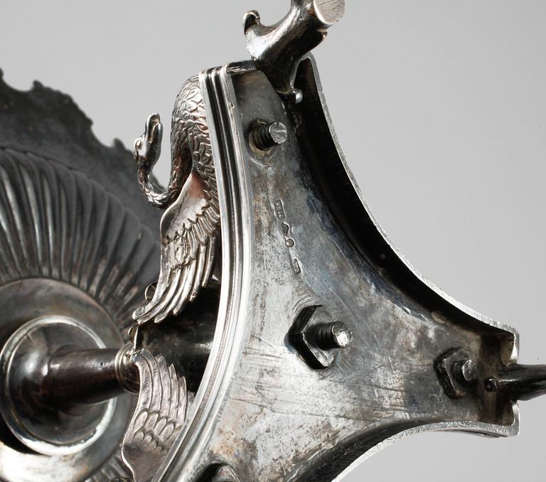 KONFEKTSKÅL, silver, Christian Hammer, Stockholm, 1851, vikt 577 gram.