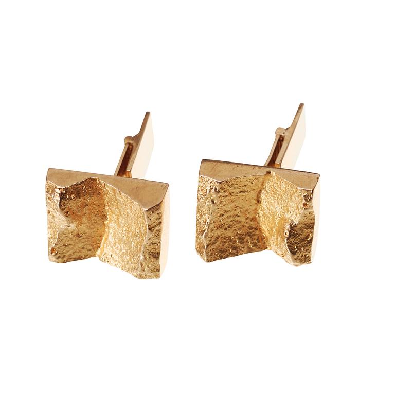 Björn Weckström, A pair of Björn Weckström 18k gold cuff-links, Lapponia, Finland.