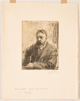 ANDERS ZORN, etching, 1909, signed with pencil.