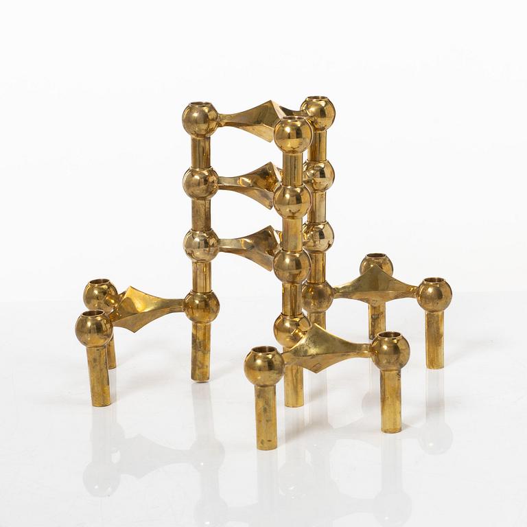 Caesar Stoffic & Fritz Nagel, candlesticks, 6 pcs, Germany, second half of the 20th century.