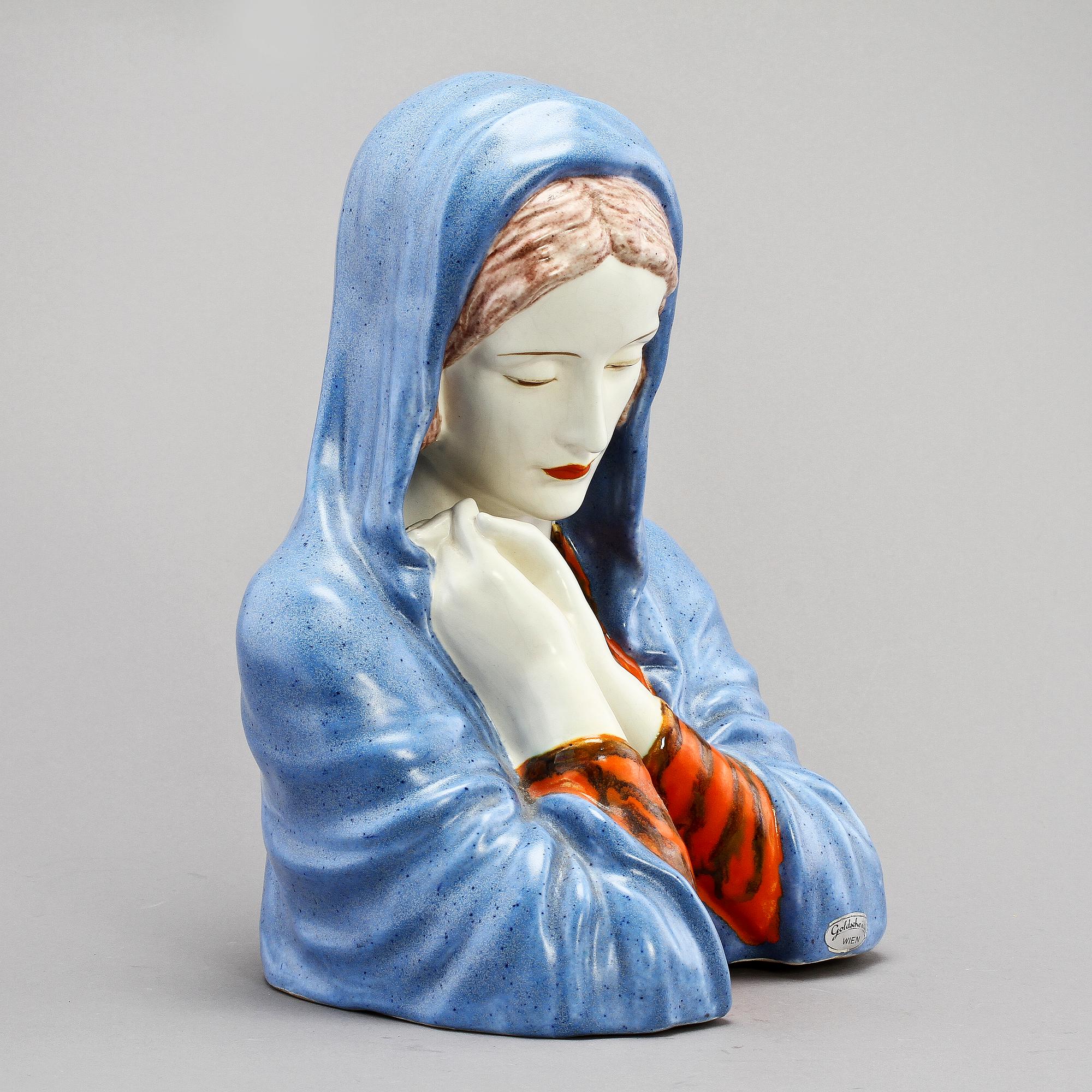 FIGURIN, flintgods, Goldscheider, Österrike, 1900-tal.