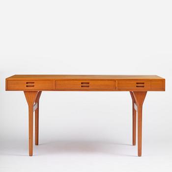 Nanna Ditzel, a teak desk model "93-4", Søren Willadsens Møbelfabrik, Denmark, 1950s.