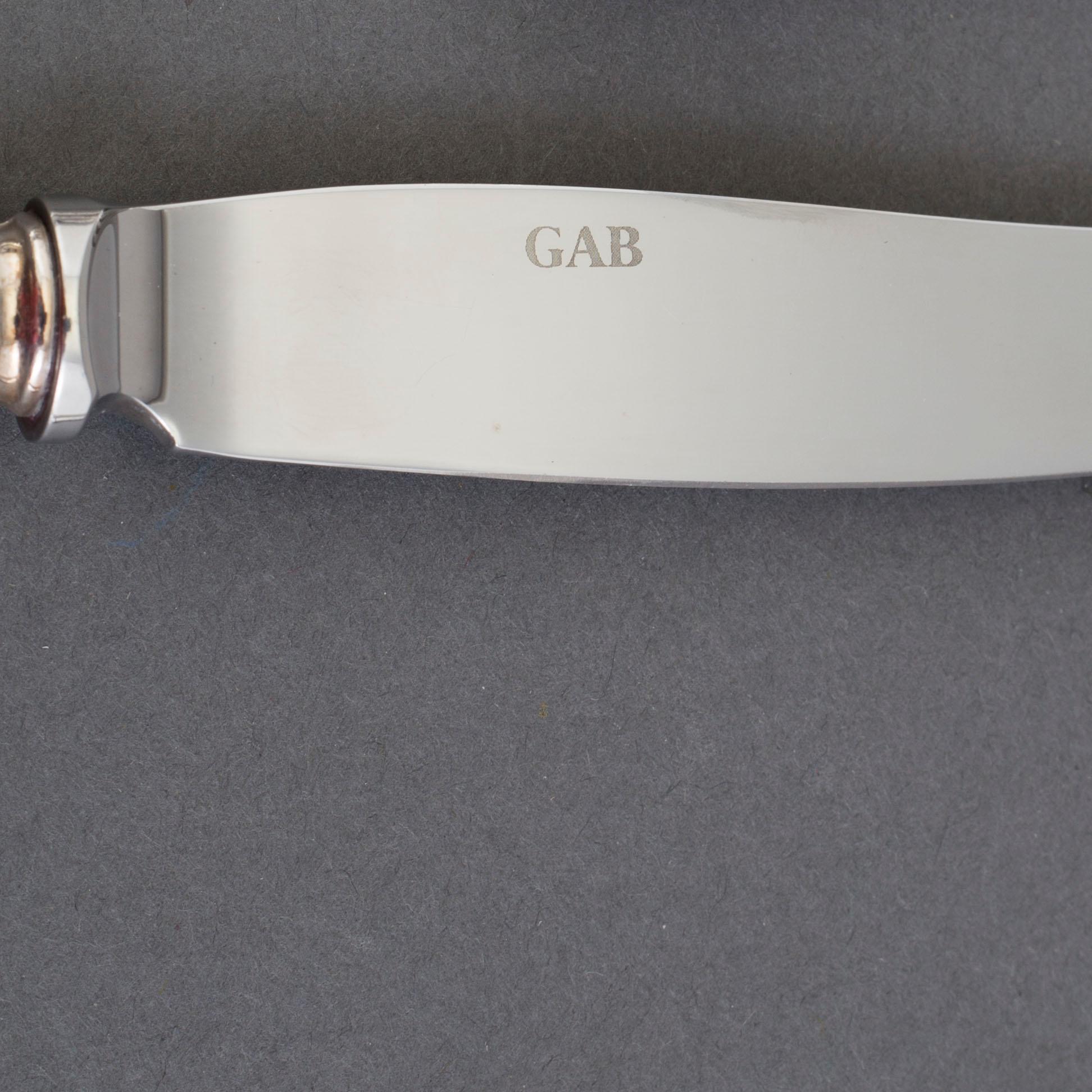 BESTICK, 48 delar, silver, "Chippendale", GAB, Stockholm, 1900-talets fjärde kvartal, 2156 gram.
