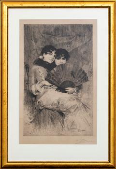 Anders Zorn, a signed etching.