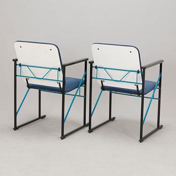 Yrjö Kukkapuro, nojatuoleja, 4 kpl, malli A-502, Avarte, 1900-luvun loppu.