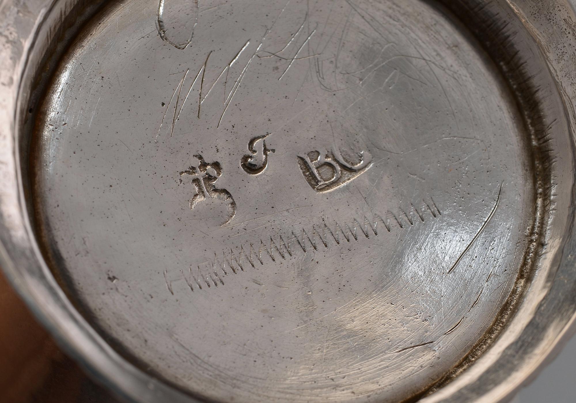 BÄGARE, silver. Bengt Collin Uppsala 1764. Vikt 53 g.