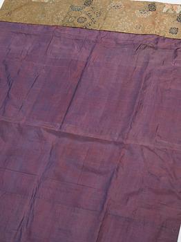 A patchwork blanket with Japanese silk brocade, Meiji period (1868-1912).