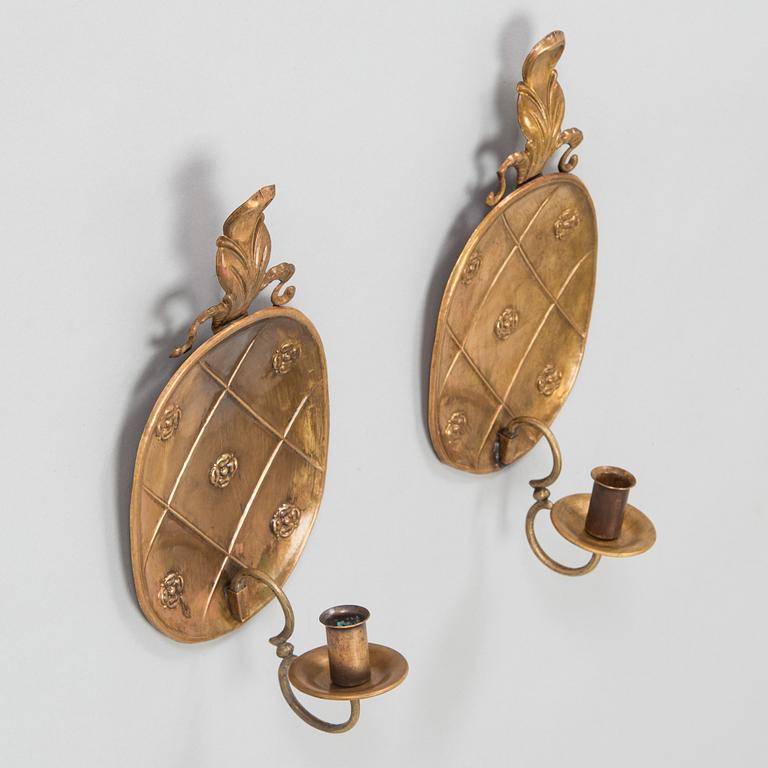 Paavo Tynell, a pair of 1920's wall sconces '7011' for Taito Finland.