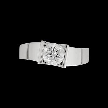193. RING, briljantslipad diamant 1.02ct. Kvalitet LtY/SI.
