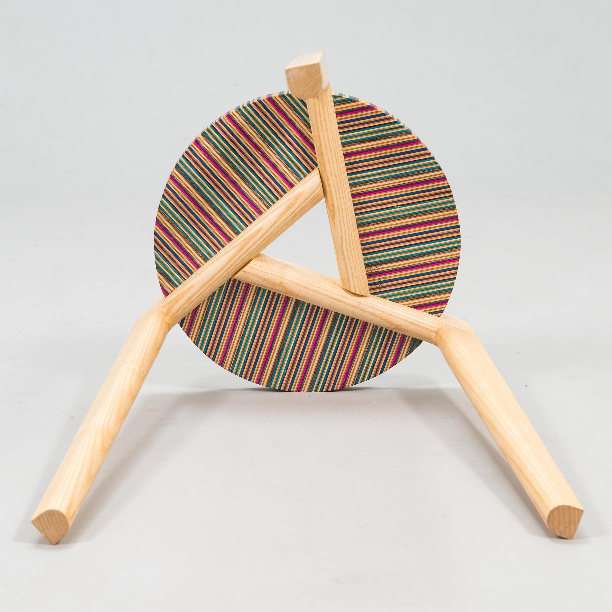 ALEKSI PUUSTINEN, Stool, signed and numbered.