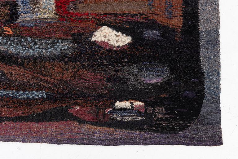 A Polish tapestry, c. 225 x 145 cm signed Janina Trawinska.