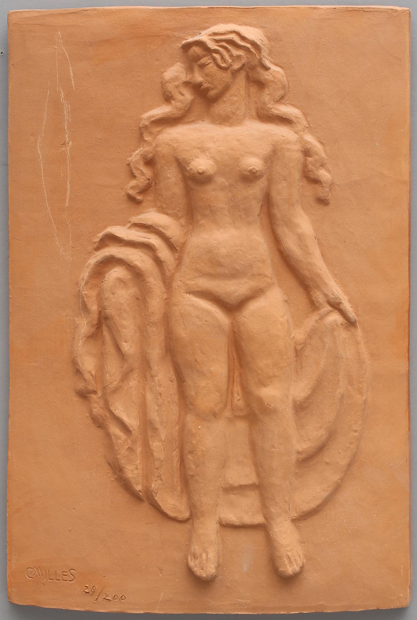 CARL MILLES, relief, terrakotta, stämpelsignerad och numrerad 29/200.