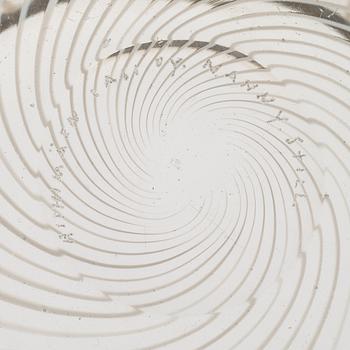 NANNY STILL, skål,  filigranglas, "Tohveli" (Toffel), signerad Nanny Still, Riihimäen Lasi Oy.