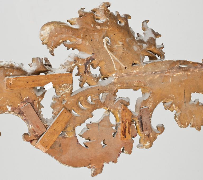 KARTUSCH / DÖRRÖVERSTYCKE, troligen Frankrike 1800-tal.