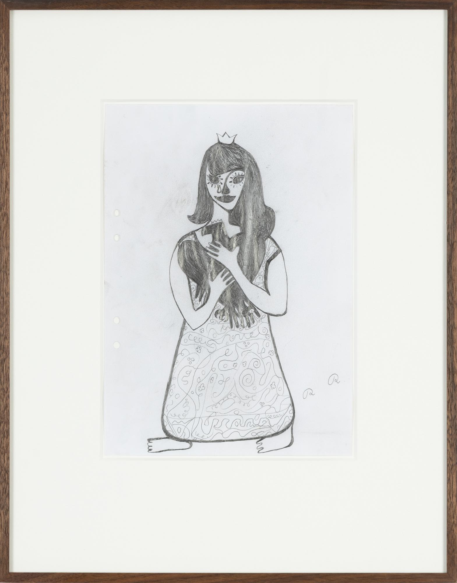Roger Risberg, pencil on paper, signed RR.