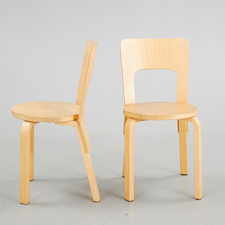 STOLAR, 4 st, modell 66, Alvar Aalto, Artek.