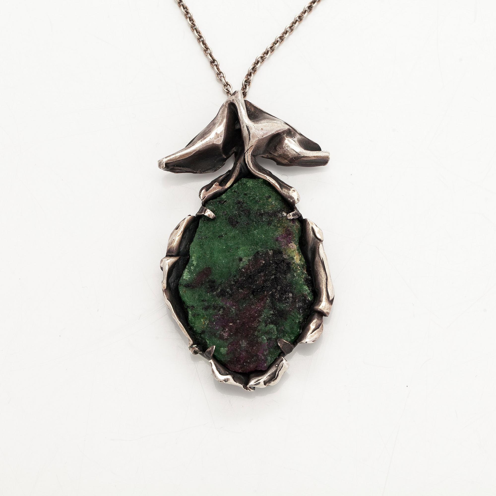 Reino Saastamoinen, hänge, zoisit, silver, 1975.
