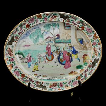 STEKFAT, ett par, porslin, Kina, 1800/1900-tal.