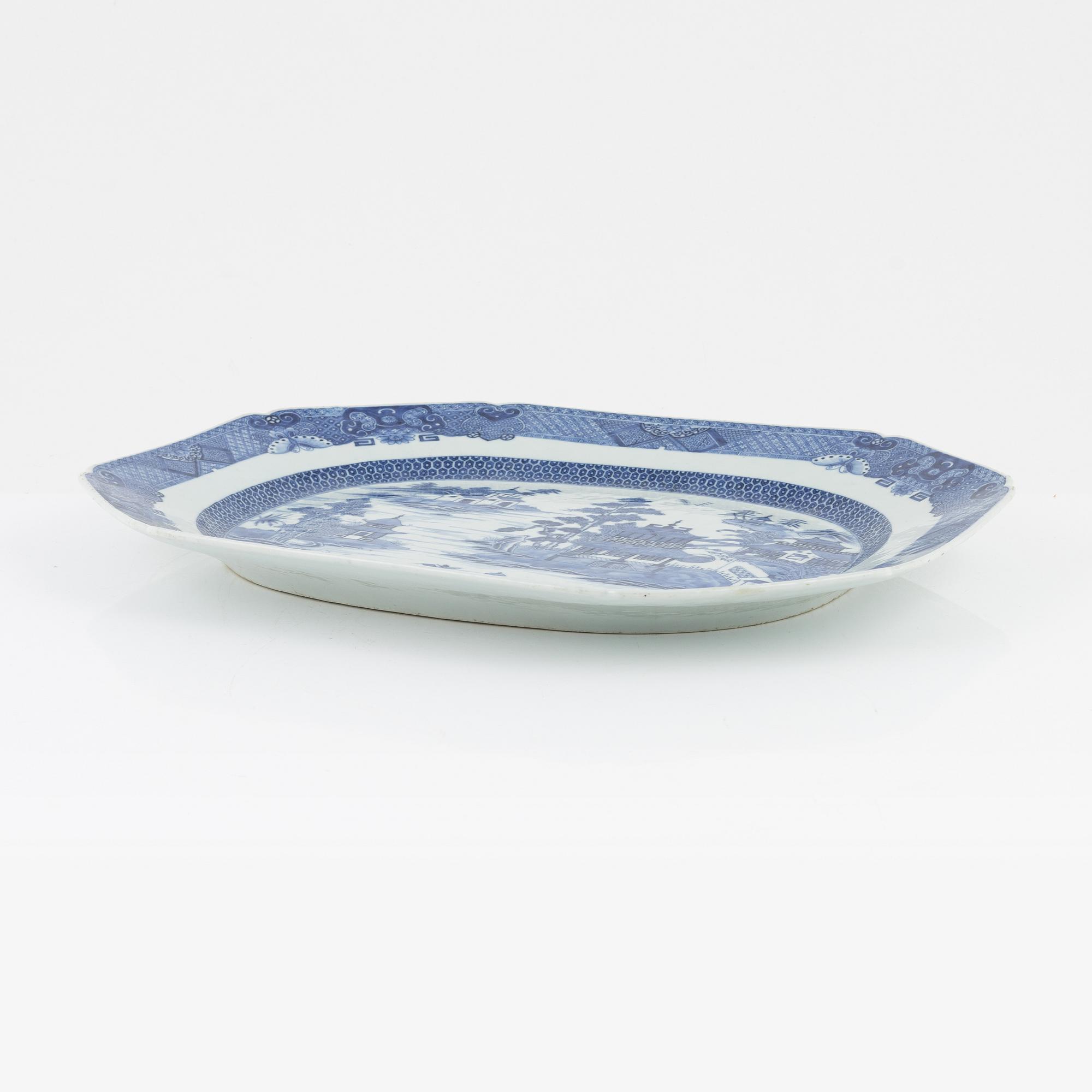 Stekfat, kompaniporslin, Kina, Qingdynastin, Qianlong (1736-95).