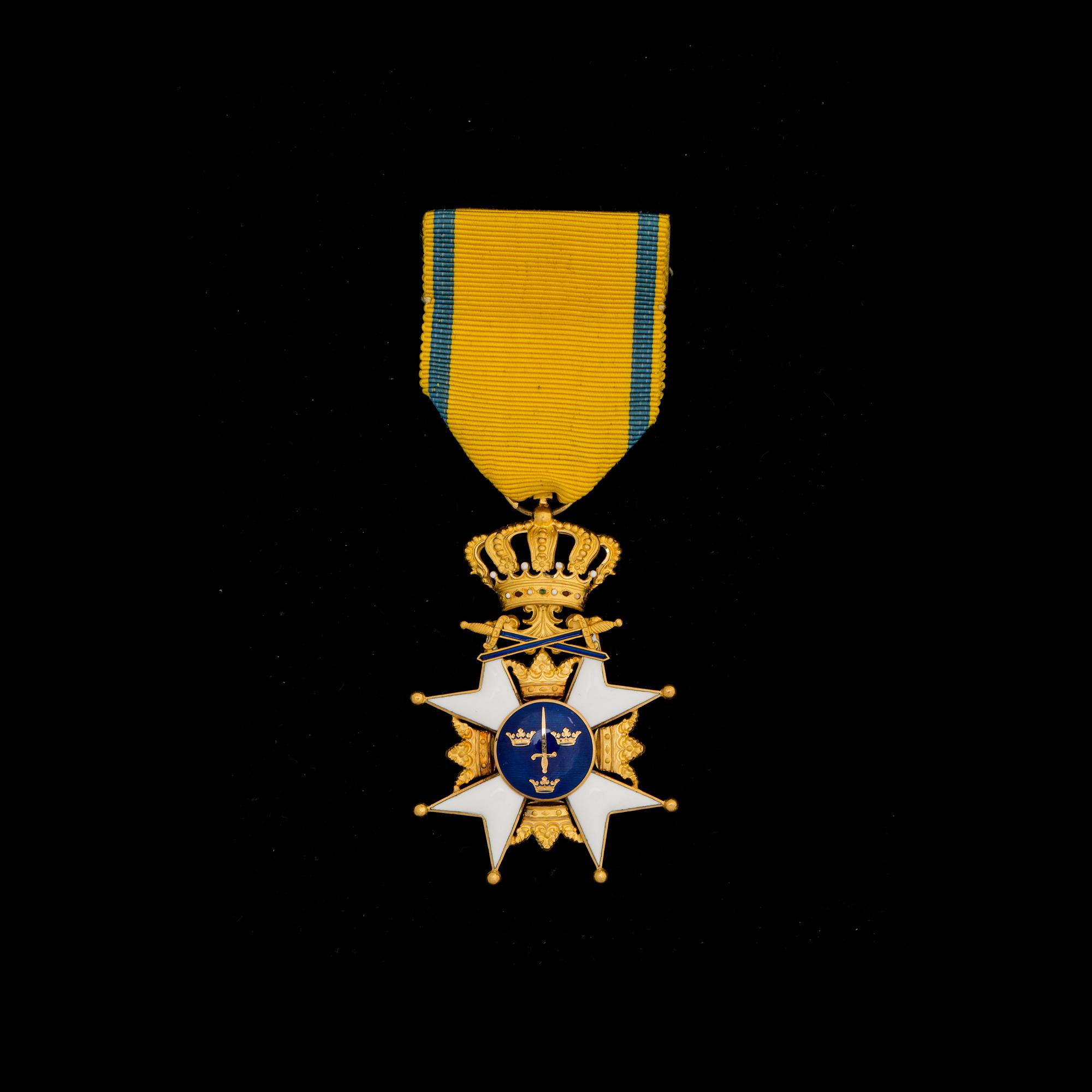 MEDALJ, 18 k. Kungliga Sällskapet Pro Patria. Vikt ca 22 g.