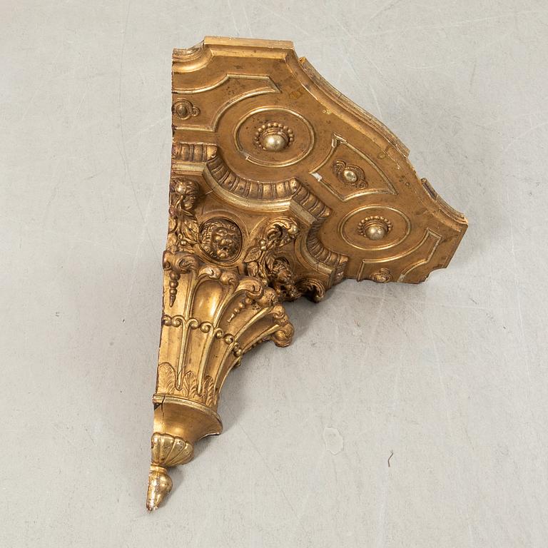 Corner console shelf around 1900.