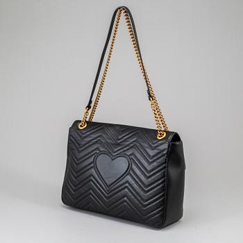 GUCCI "GG Marmont Large Black Shoulder Bag".