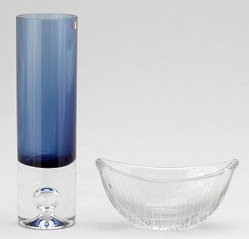 VAS samt SKÅL, Tapio Wirkkala, glas, Iittala, sign.