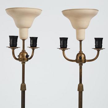 Nordiska Kompaniet, golvlampor, ett par, Swedish Grace, 1930-tal.