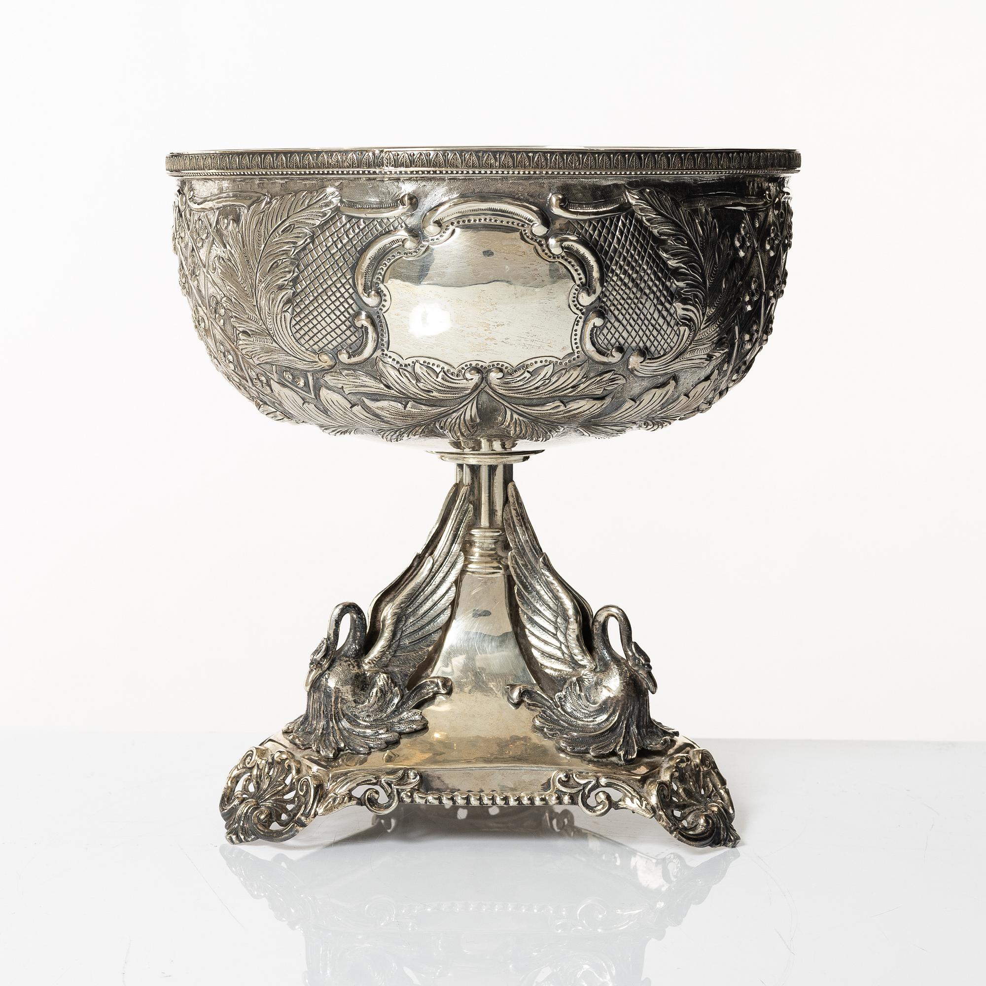Praktskål, sterlingsilver, 1900-tal.