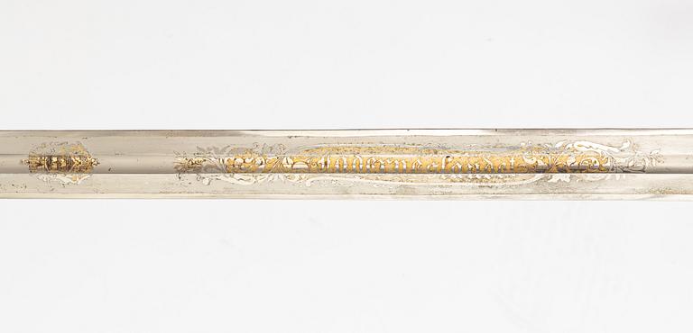 Sabel, svensk, m/1899 för officer, med balja.