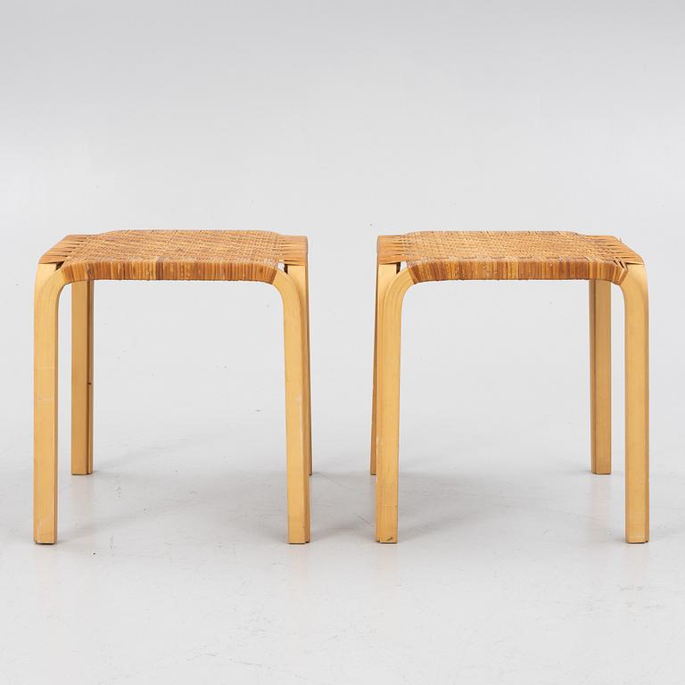 Alvar Aalto, a pair of model Y61 stools, Artek, second half of the 20th century.