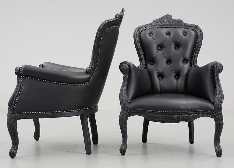 MAARTEN BAAS, fåtöljer, ett par "Smoke Chair", Moooi, Nederländerna.