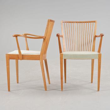 KARMSTOLAR, 6 st, Albin Johansson, Stockholm, 1950/60-tal.
