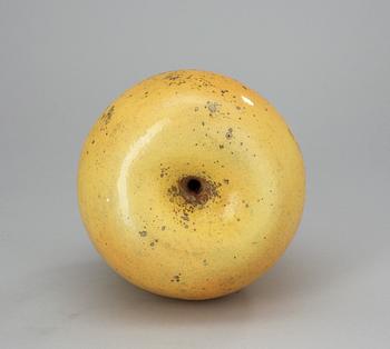 A Hans Hedberg faience apple, Biot, France.